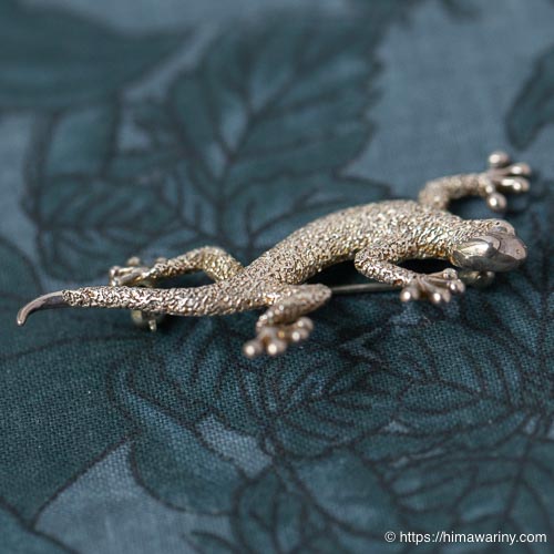 蜥蜴ヴィンテージ・シルバー・ブローチ【シルバー925】 – アンティーク