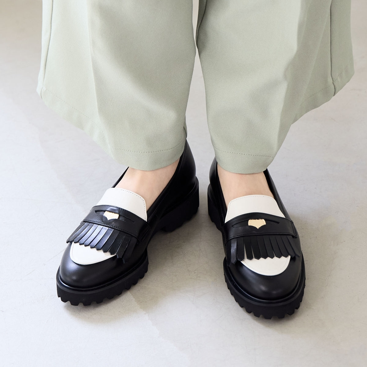 SALE】トラックソールコインローファー/641304