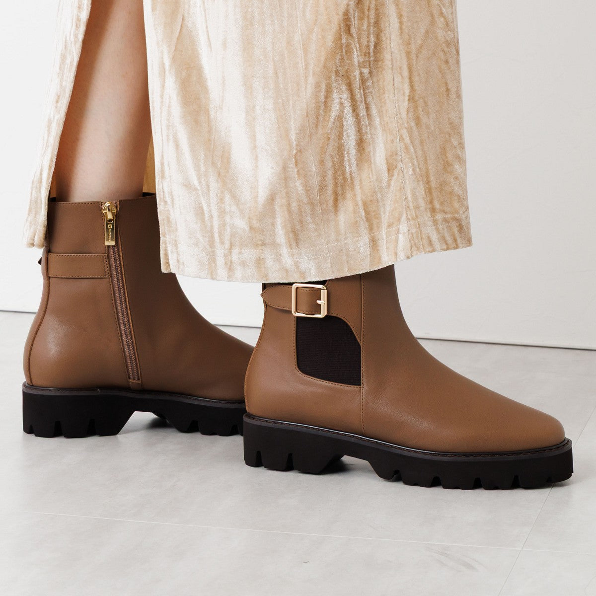 再値下げ】トラックソールサイドゴアベルトブーツ/651406