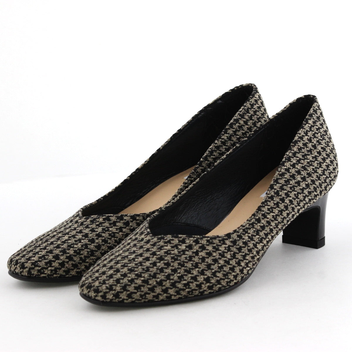 新品 23区PELLICO セミスクエアトゥ バックル パンプス 38 25cm 【公式