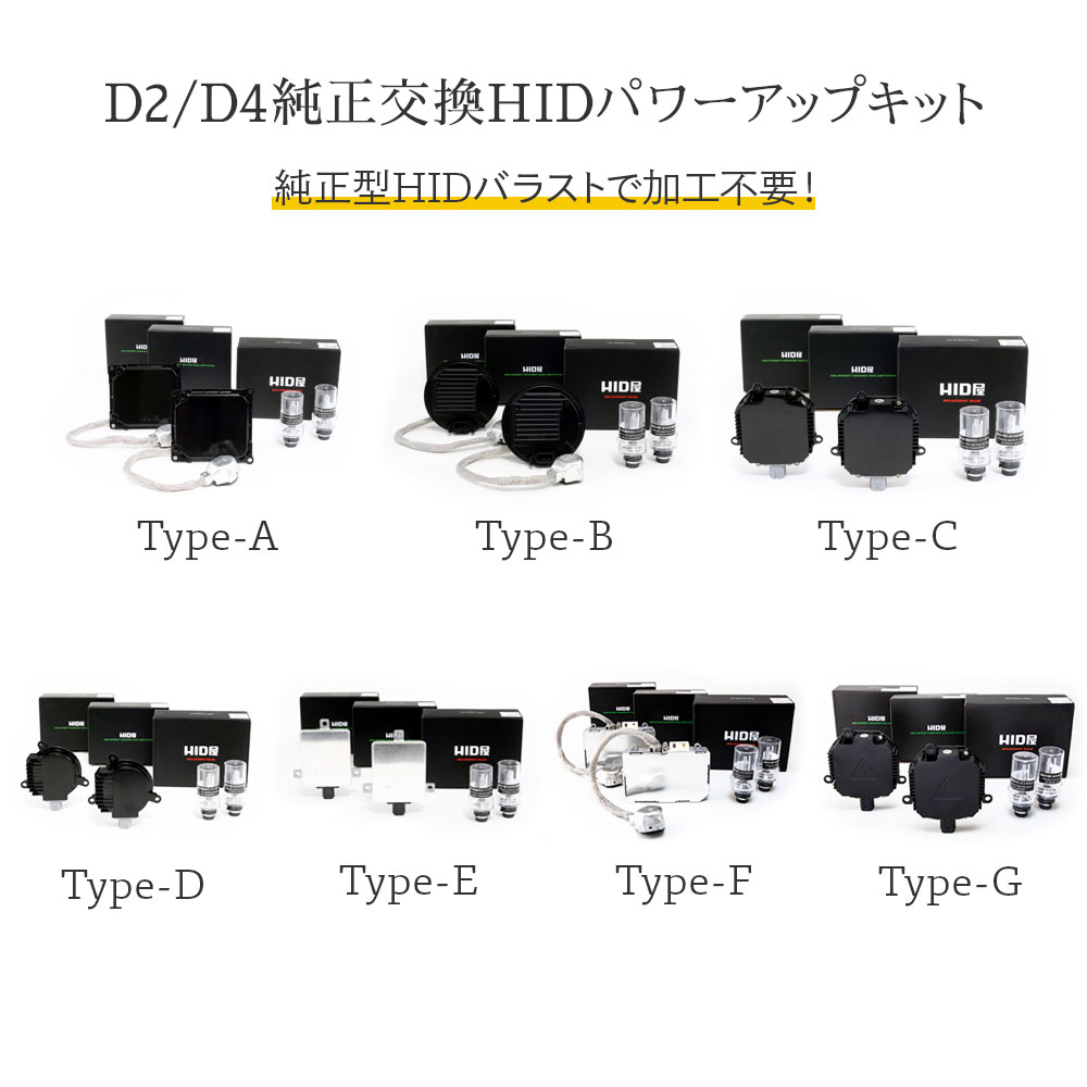 HIDキット 55w 45w D2 D4 純正型 6000k 8000k 12000k 加工不要 純正型