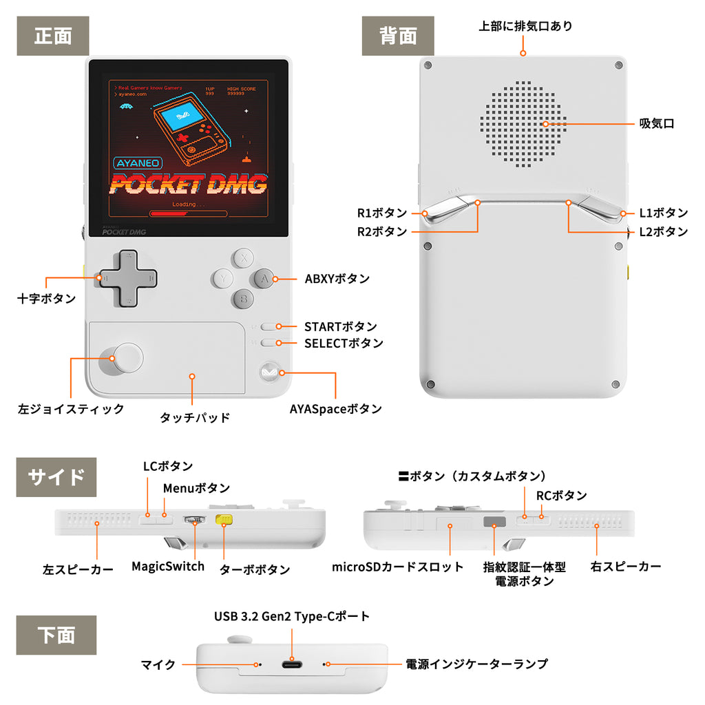 AYANEO POCKET DMG Androidゲーム機 Snapdragon G3x Gen2 – UMPC専門店
