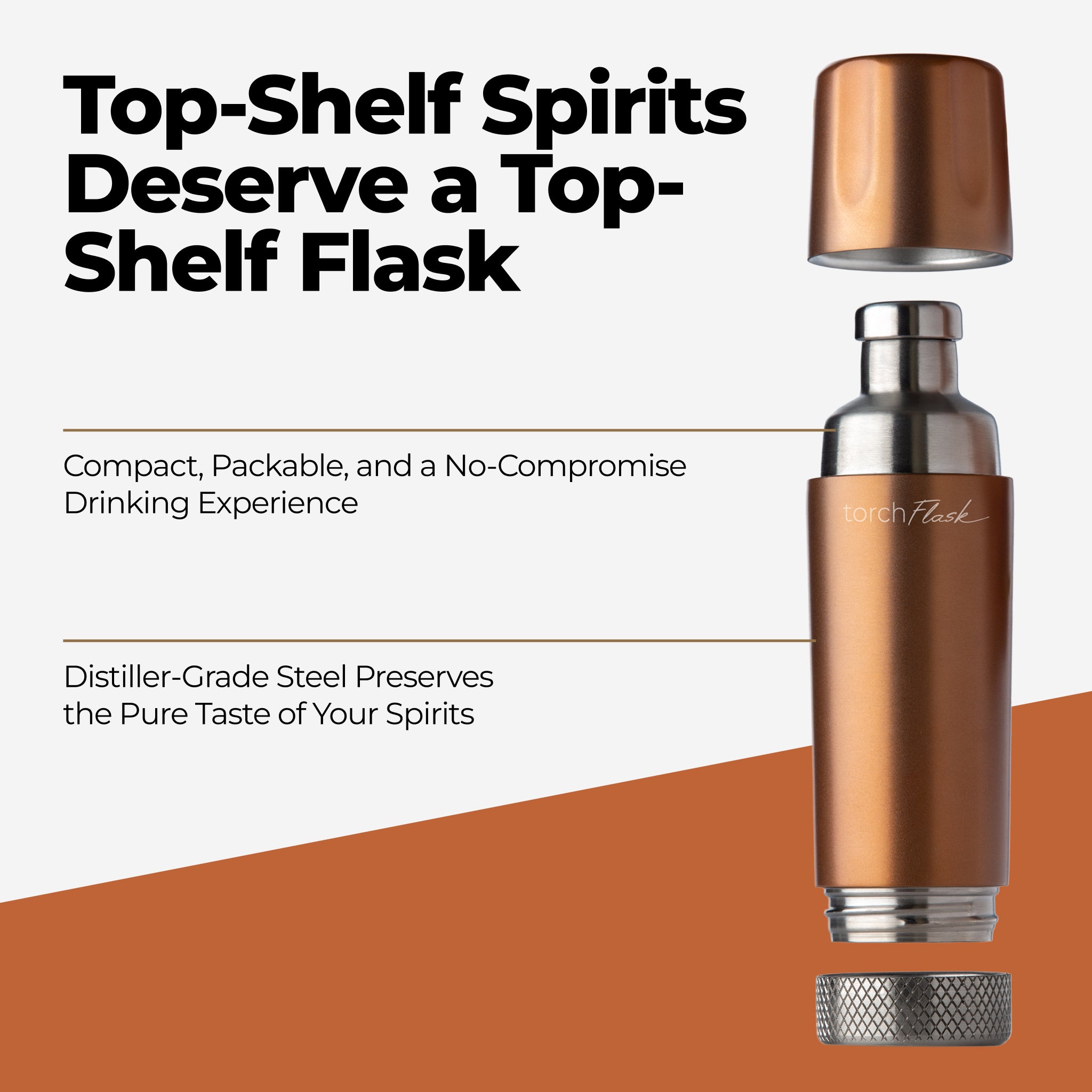 Torch™ Flask - The Reinvented Pocket Flask | High Camp Flasks