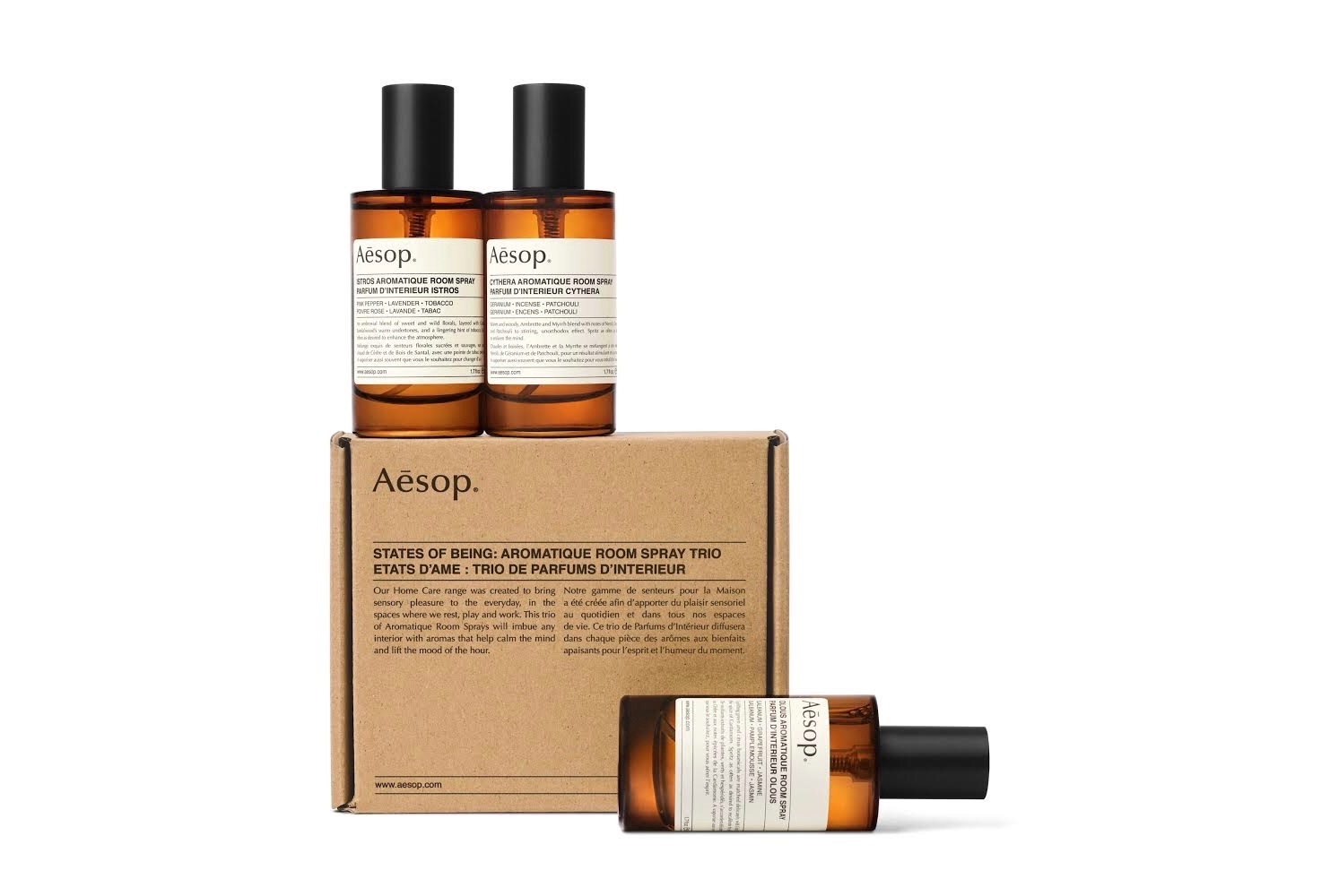 Aēsop、五感を満たす3種のルームスプレーセット | HIGHSNOBIETY.JP