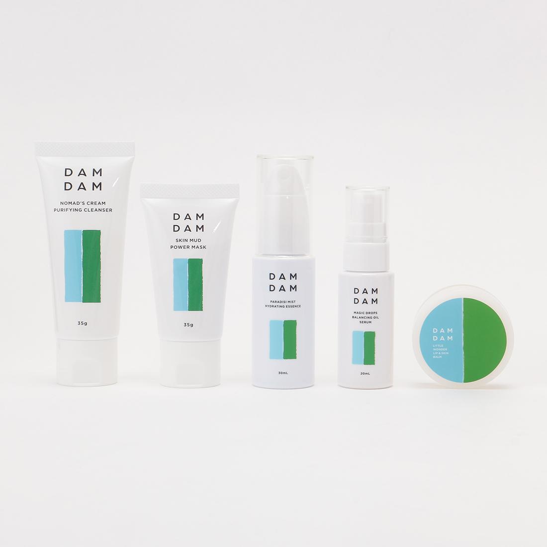ナチュラルスキンケアブランド「DAMDAM」5製品のトラベルセット