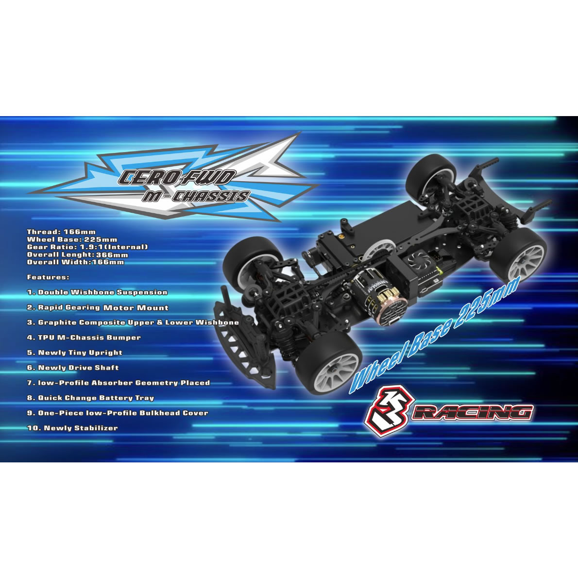 3racing 3レーシング セロ SPORT M-FWD キット[KIT-CERO-SPORT M-FWD