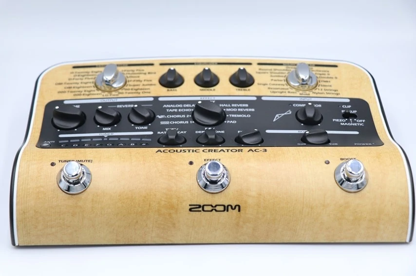 ZOOM AC-3 ACOUSTIC CREATORをレビュー。多彩なエフェクトが使える