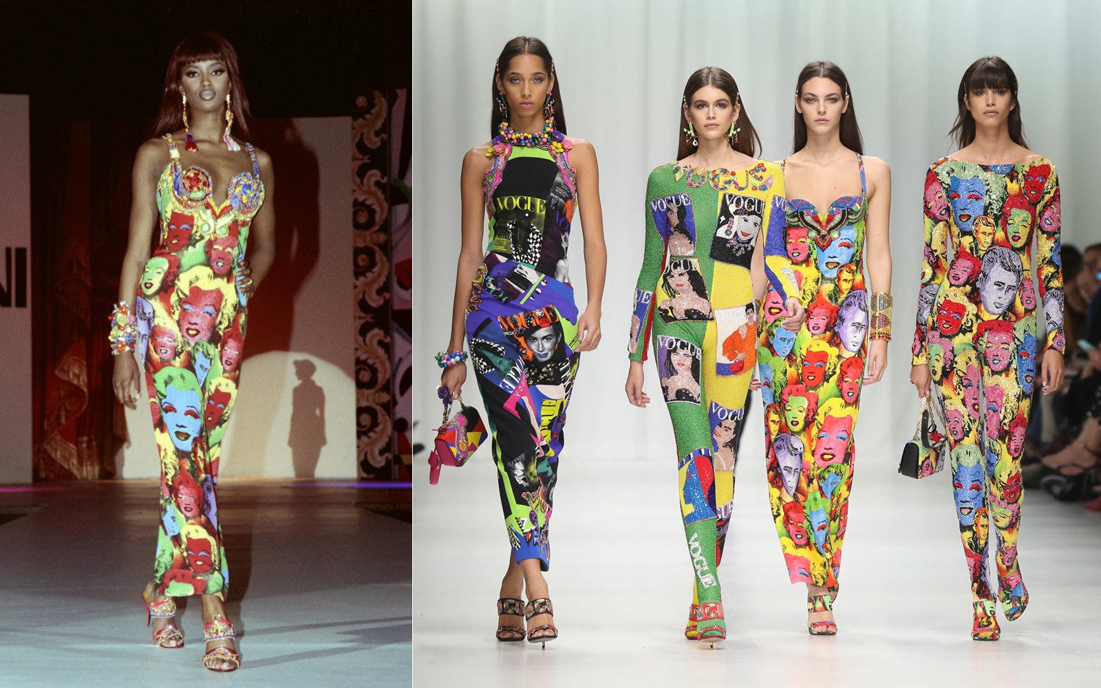 ヴェルサーチ」のランウェイに元祖スーパーモデルたちが大集結