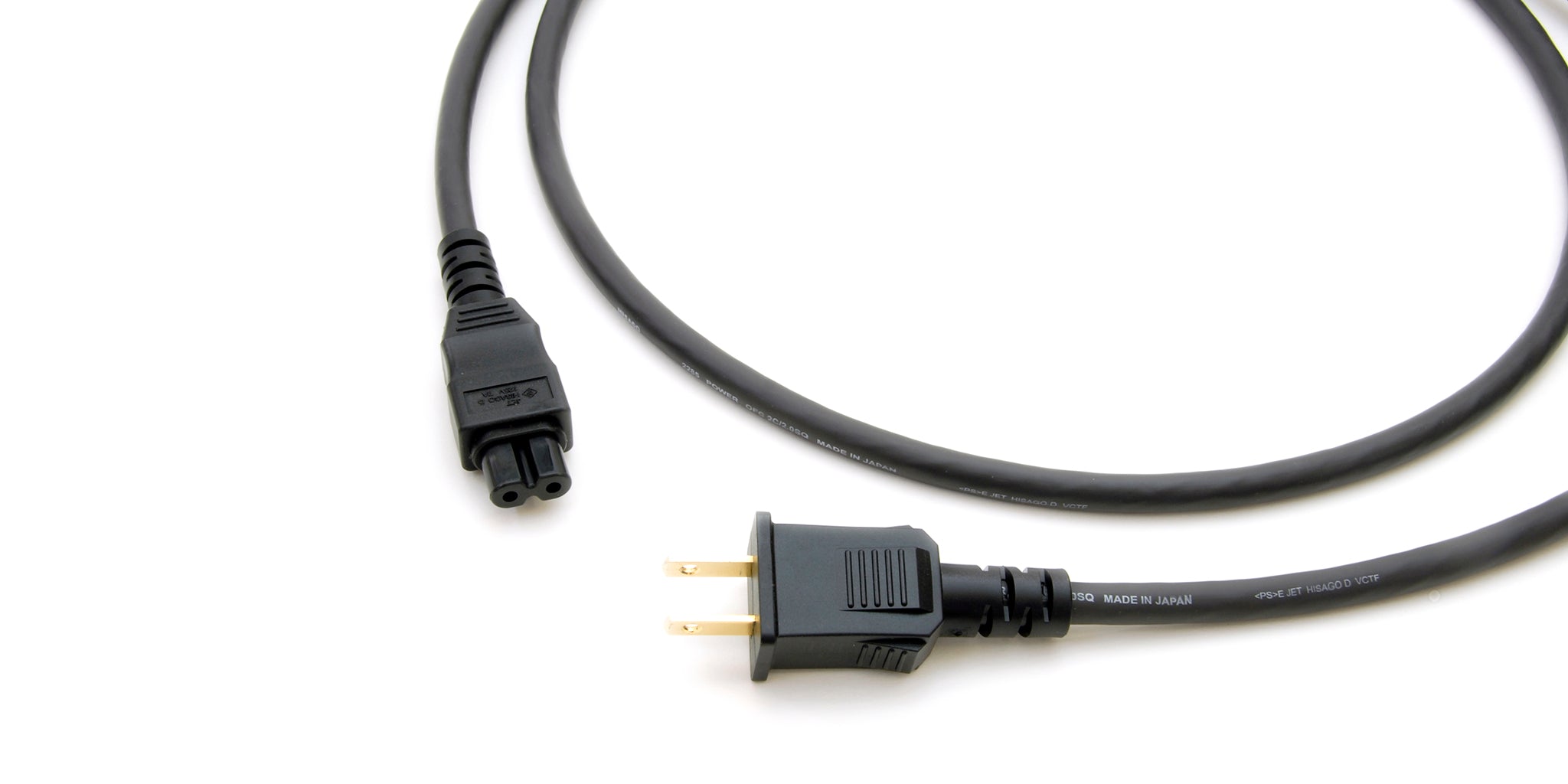 HISAGO HD-2285 2極プラグ-メガネ型ソケット OFC-2芯電源コード