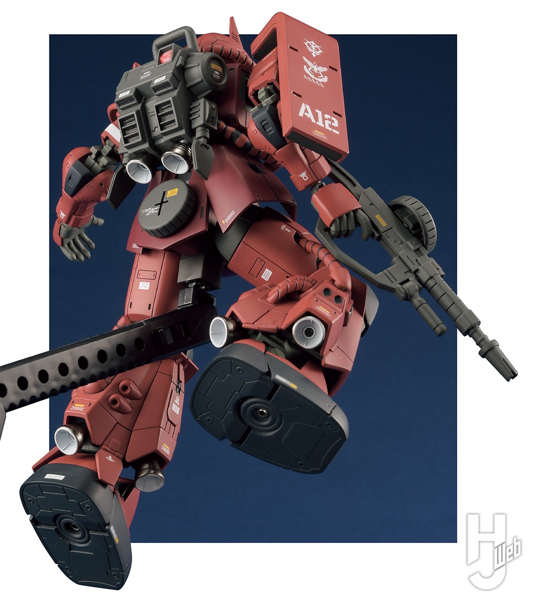 HG シャア専用高機動型ザクII」を 細部の微調整と劇中カラーにより