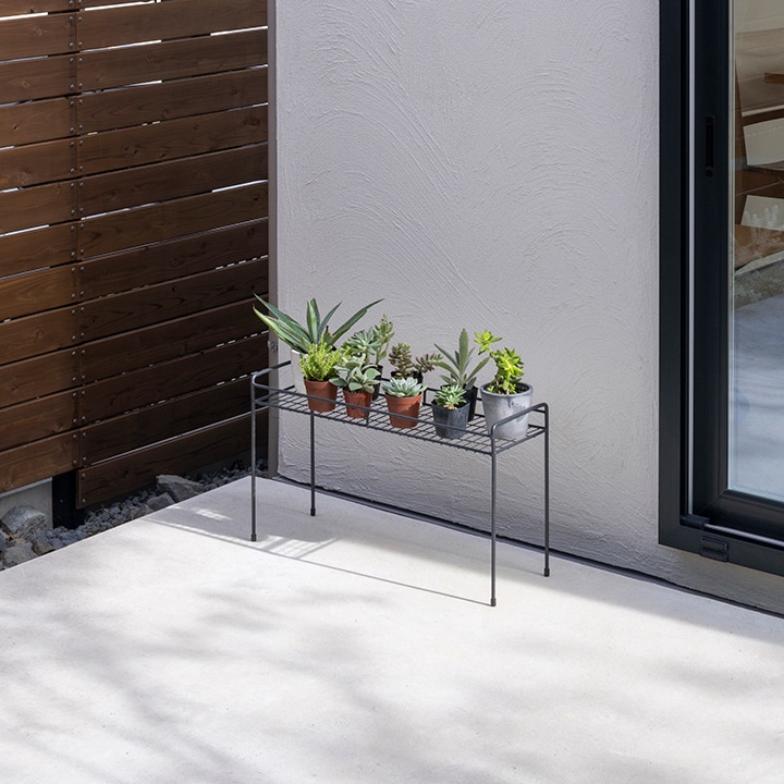 シンプルプラントスタンド スクエア M /A: プランター・シェルフ