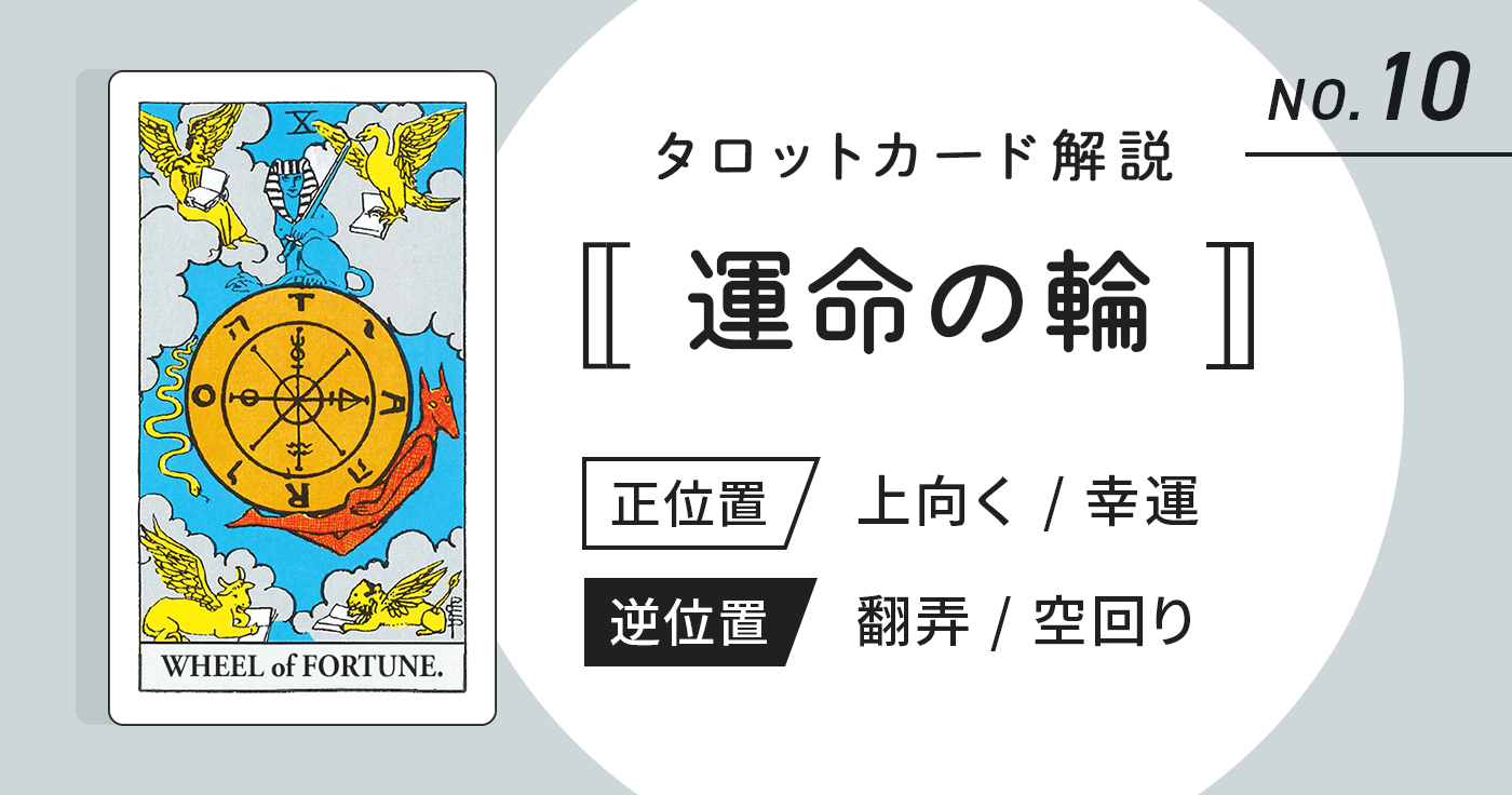 タロットカード【運命の輪】正位置・逆位置の意味とキーワードをまとめ