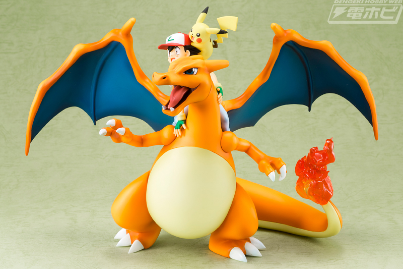 ポケットモンスター』サトシ＆リザードン＆ピカチュウのフィギュアが