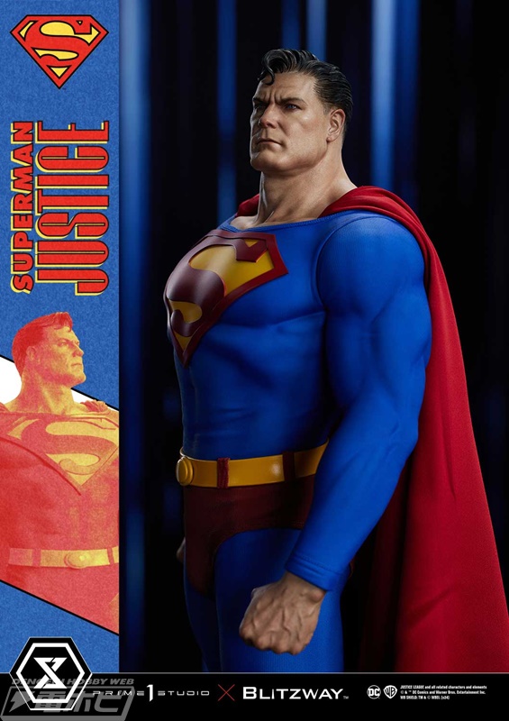 傑作コミック『ジャスティス』からスーパーマンの1/4スケール