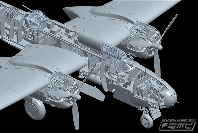 大型モデルで内部構造まで精密再現！オーストラリア空軍仕様の双発攻撃
