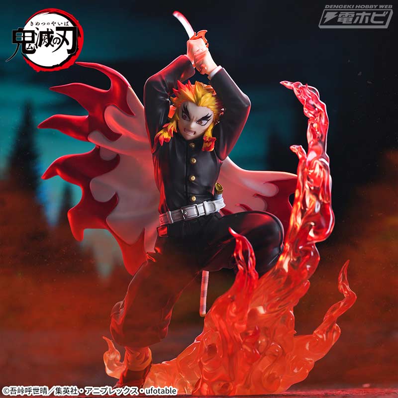 アニメ「鬼滅の刃」より炎柱「煉獄杏寿郎」と上弦の参「猗窩座」の