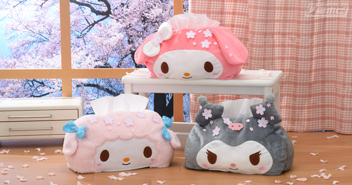 マイメロディとそのお友達が心浮き立つ春デザインのティッシュカバーに