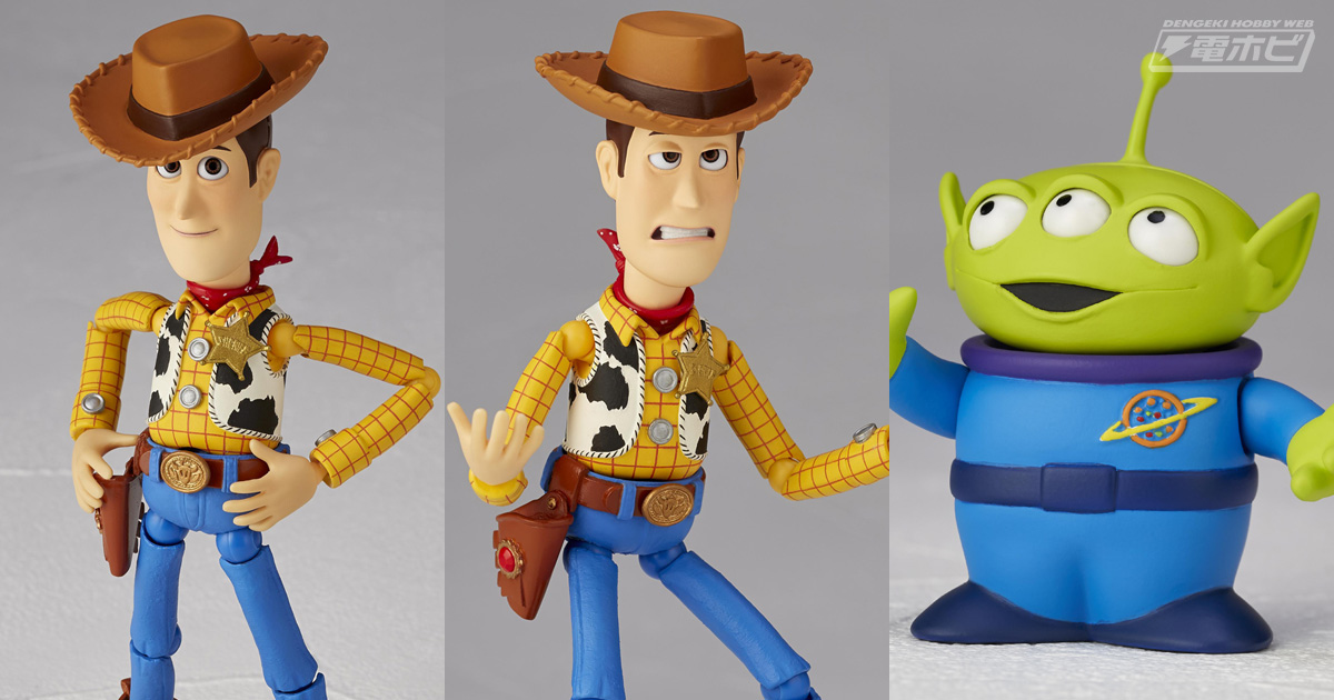 表情豊かな『トイ・ストーリー』ウッディの可動フィギュア