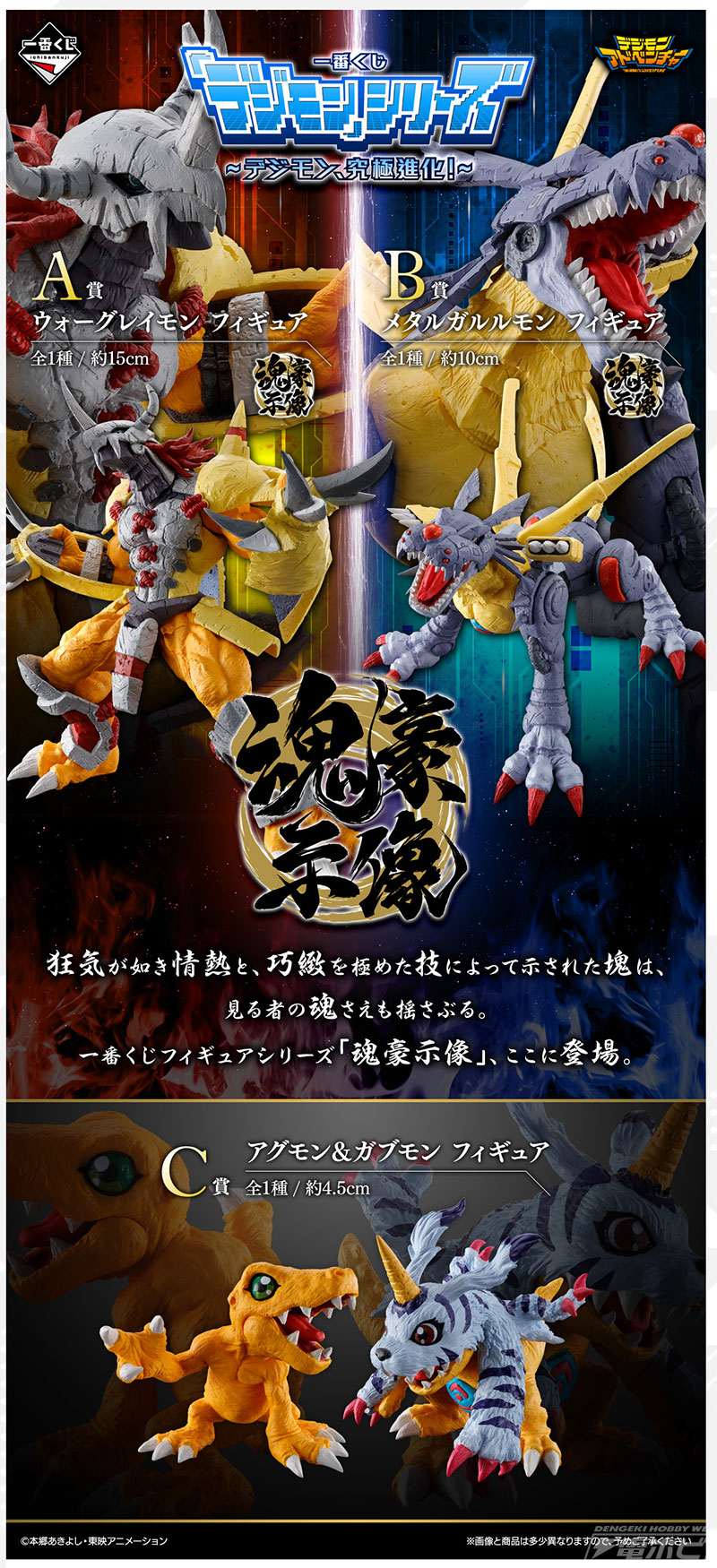 一番くじ「デジモン」シリーズ」ウォーグレイモンとメタルガルルモンの