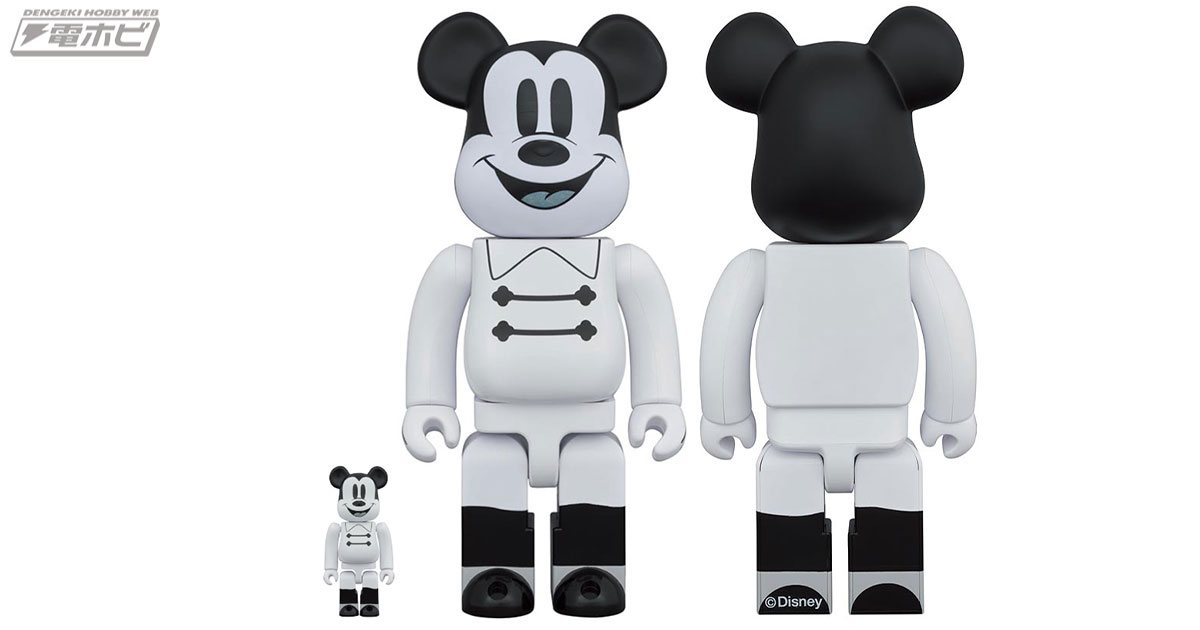映画『ミッキーの子煩悩』に登場したミッキーマウスがBE@RBRICKになり