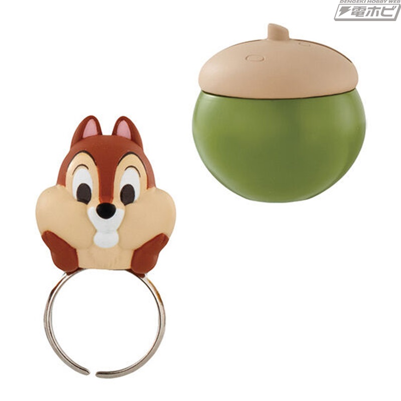 チップとデールとクラリスがフィギュア付きリングコレクション