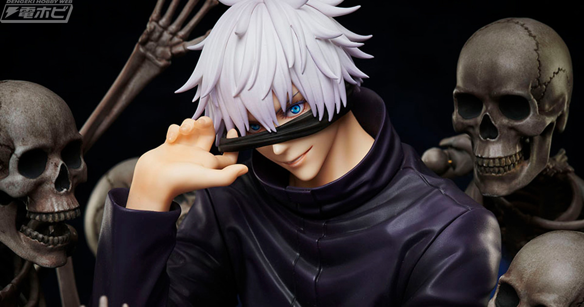 呪術廻戦』POP UP STOREで展示されている五条悟等身大フィギュアが1/7