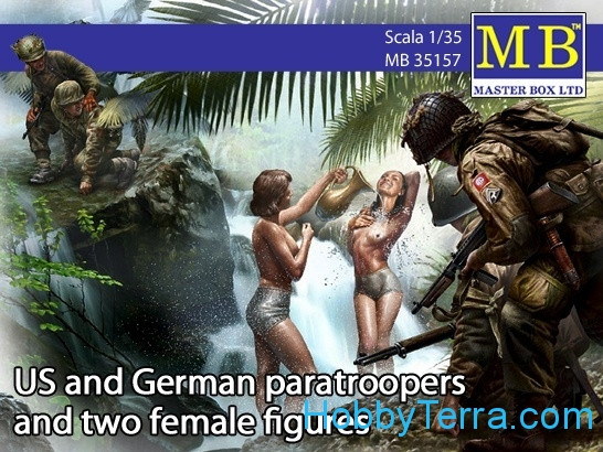 米国とドイツの落下傘兵、ヨーロッパの南、1944 Master Box 35157