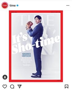 大谷翔平 二刀流での開幕を迎える日に米「タイム」誌の表紙を飾る…日本