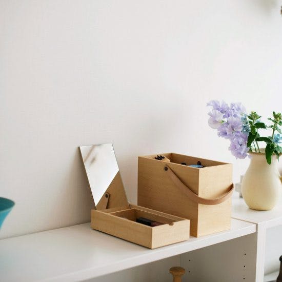 メイク道具入れのおすすめ！収納力もある鏡付きの木製ボックス - 北欧