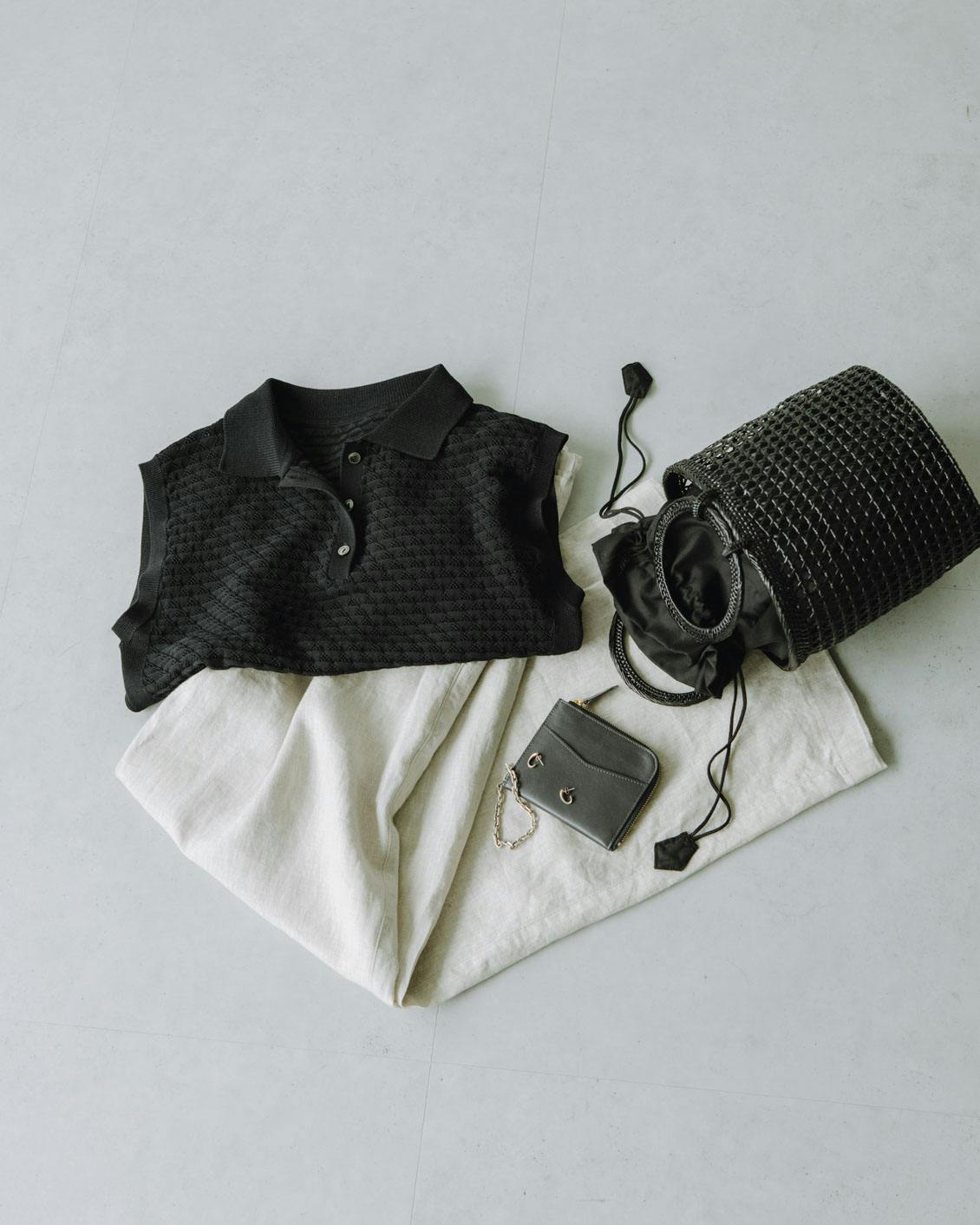 hinthint / アタ素材の透かし編みカゴバッグ - 北欧、暮らしの道具店