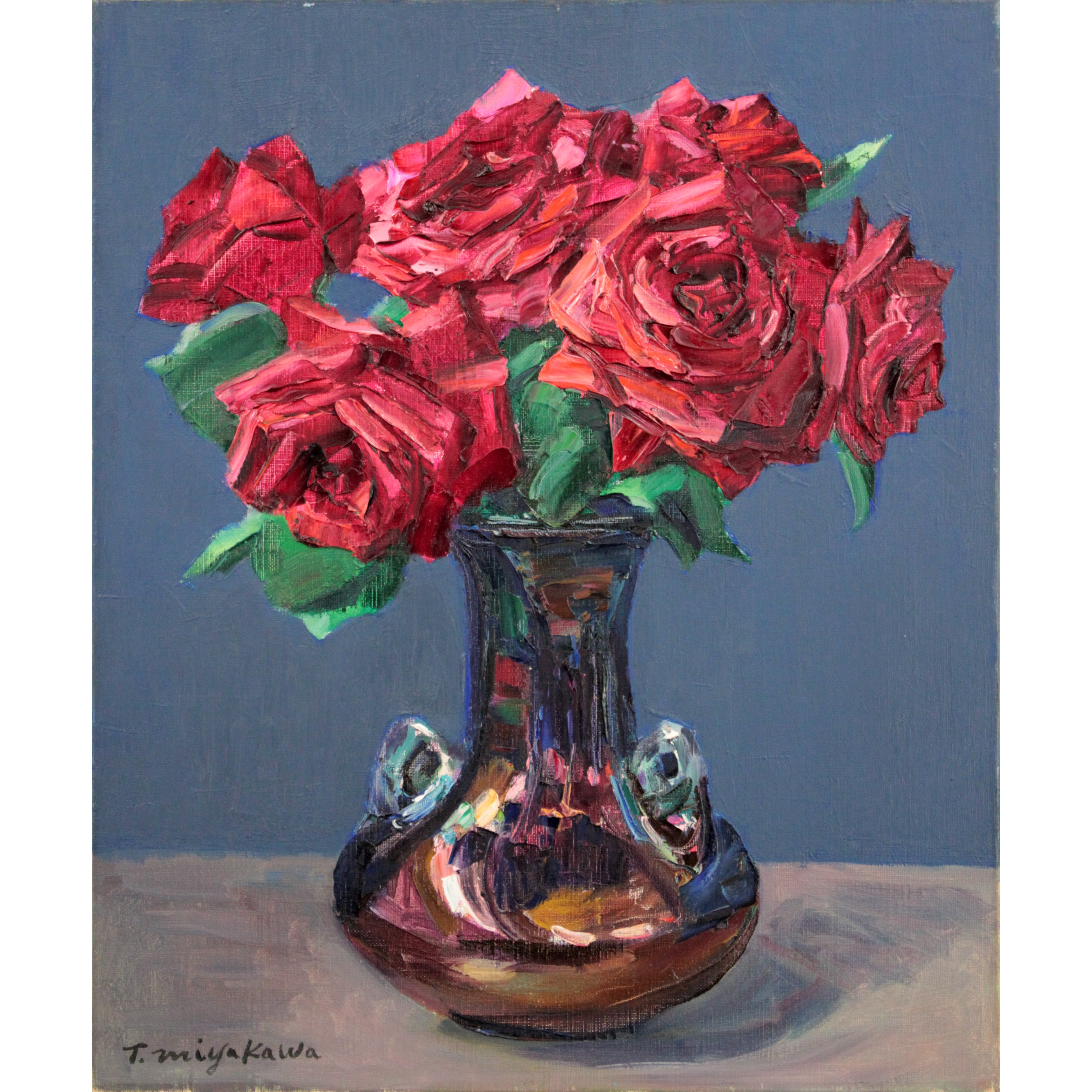 宮川 魏 『薔薇』 油彩画 - 北海道画廊