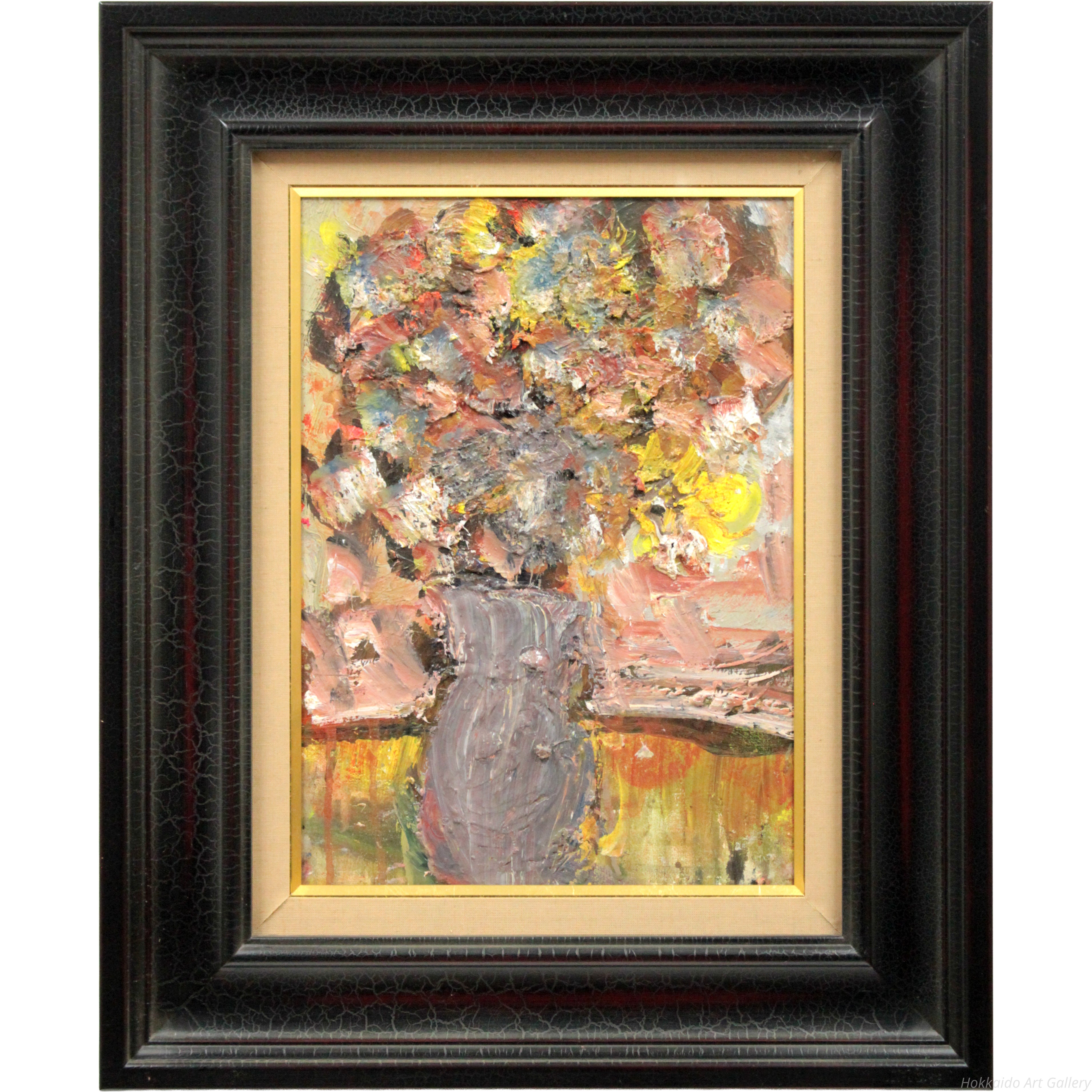 織田廣喜 『花』 油彩画 - 北海道画廊