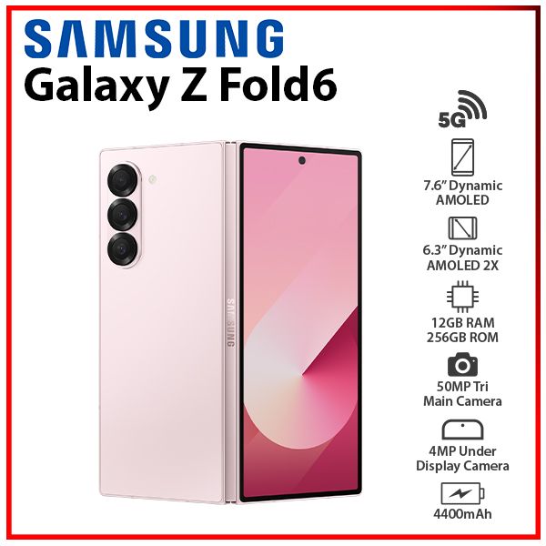 NEW Samsung Galaxy Z Fold6 5G PINK 12GB+256GB Dual SIM Android