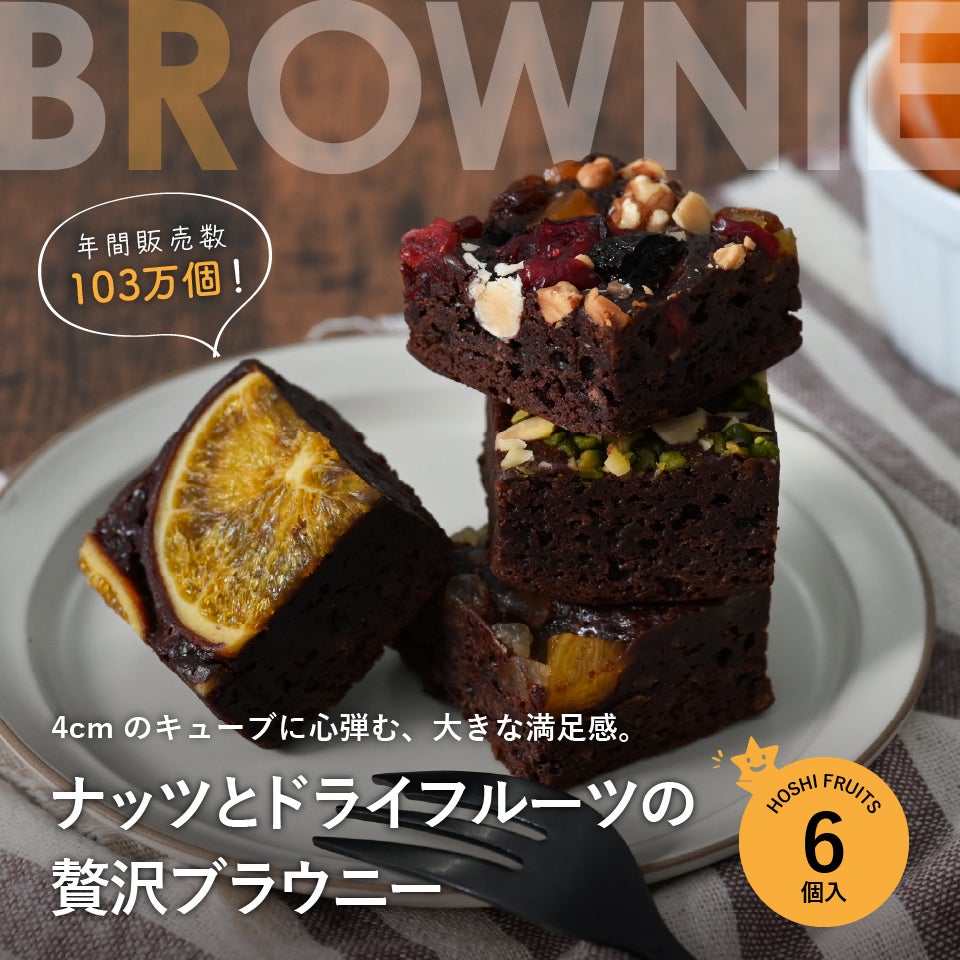 ナッツとドライフルーツの 贅沢ブラウニー 12個《HFNB-12》｜公式ホシ