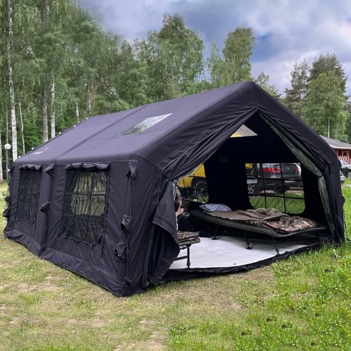 Coody RBM Koala 7 Black | 10 Person Inflatable Tent with Stove