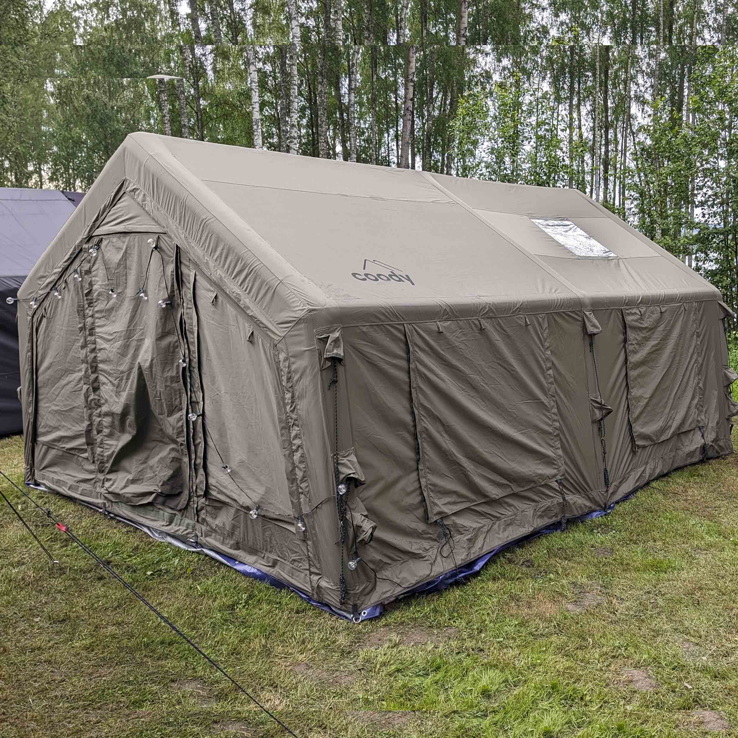 Coody 17.2|RBM Outdoors Koala 7 Green-Inflatable Tent with Stove Jack