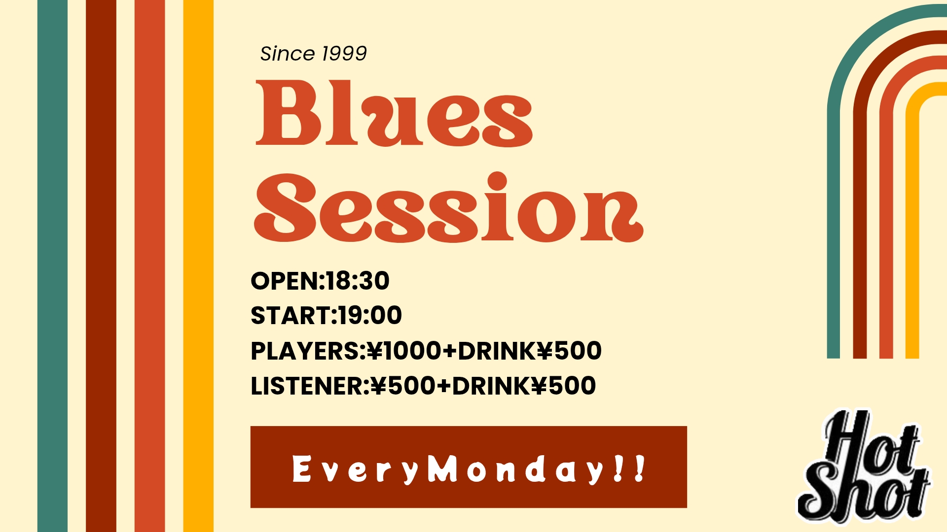 SCHEDULE - Live music 大久保 Hot Shot、JR大久保駅徒歩1分