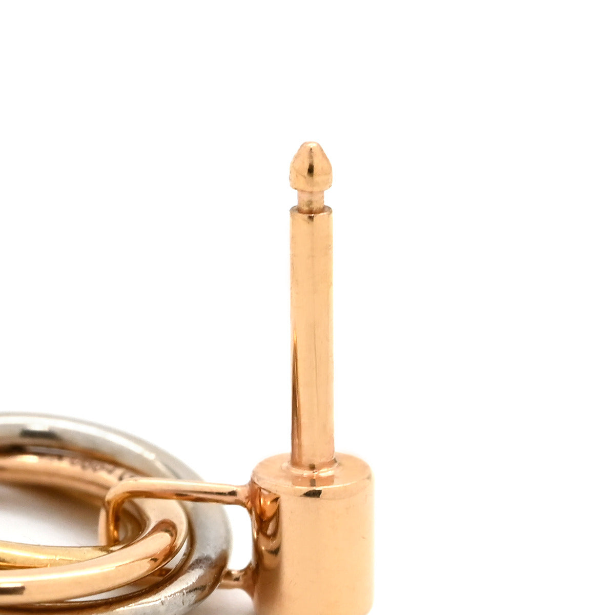 カルティエ Cartier トリニティ ダイヤ スリーカラー ピアス 1Pダイヤ