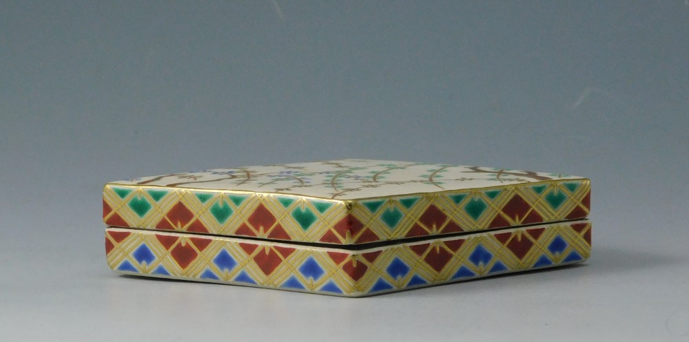 三代 中村秋峰 仁清菱柳桜絵 香合 | いとう鳳凰堂古美術店