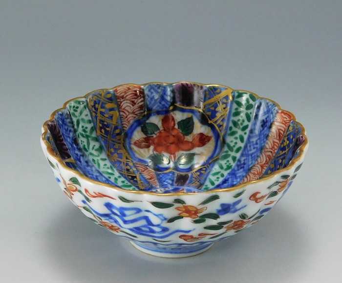 伊万里金襴手馬図変形皿 江戸 古伊万里 金直し R0917w1ダH 伊万里金襴