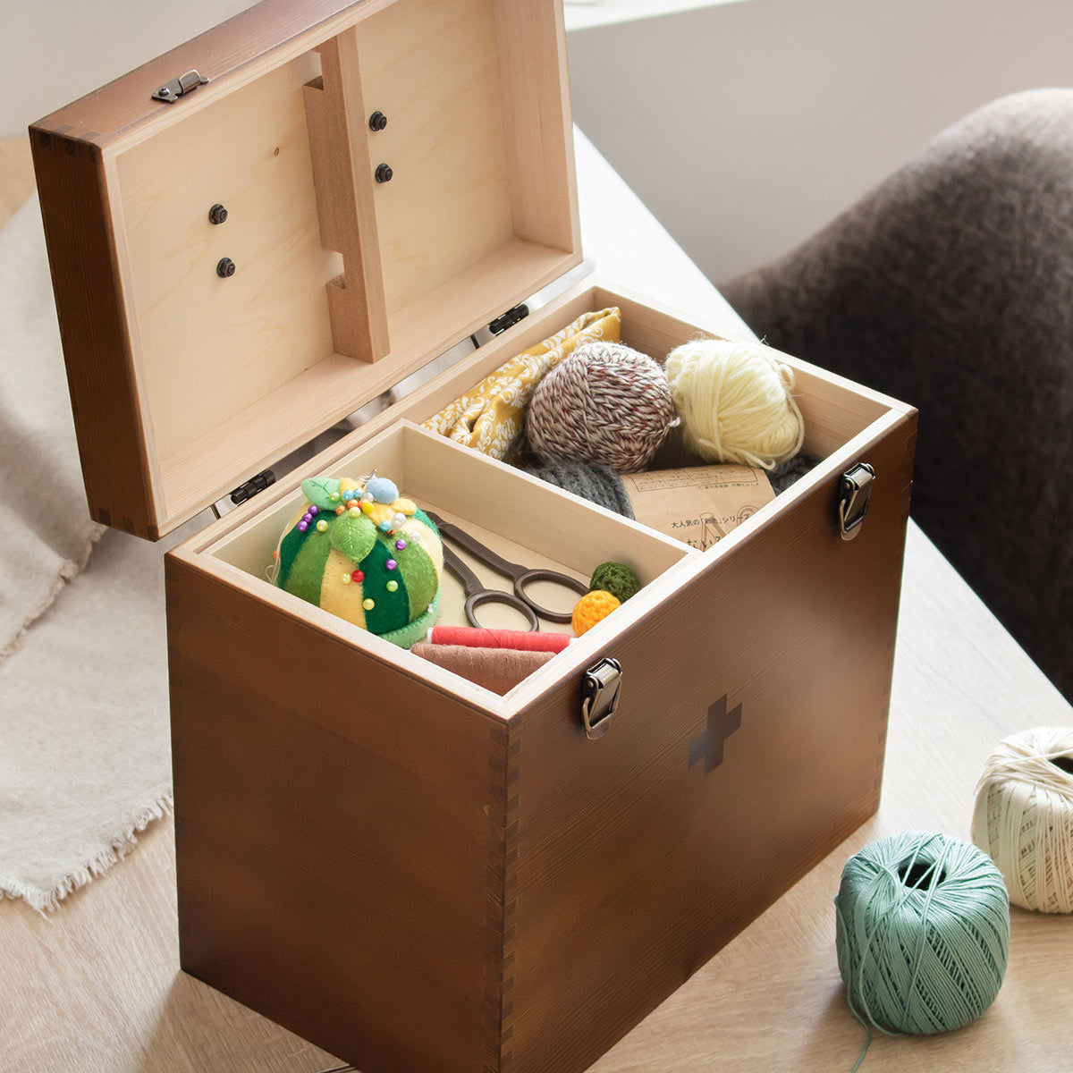 救急箱 木製 日本製 大容量 薬箱 薬 収納 – ハウジー