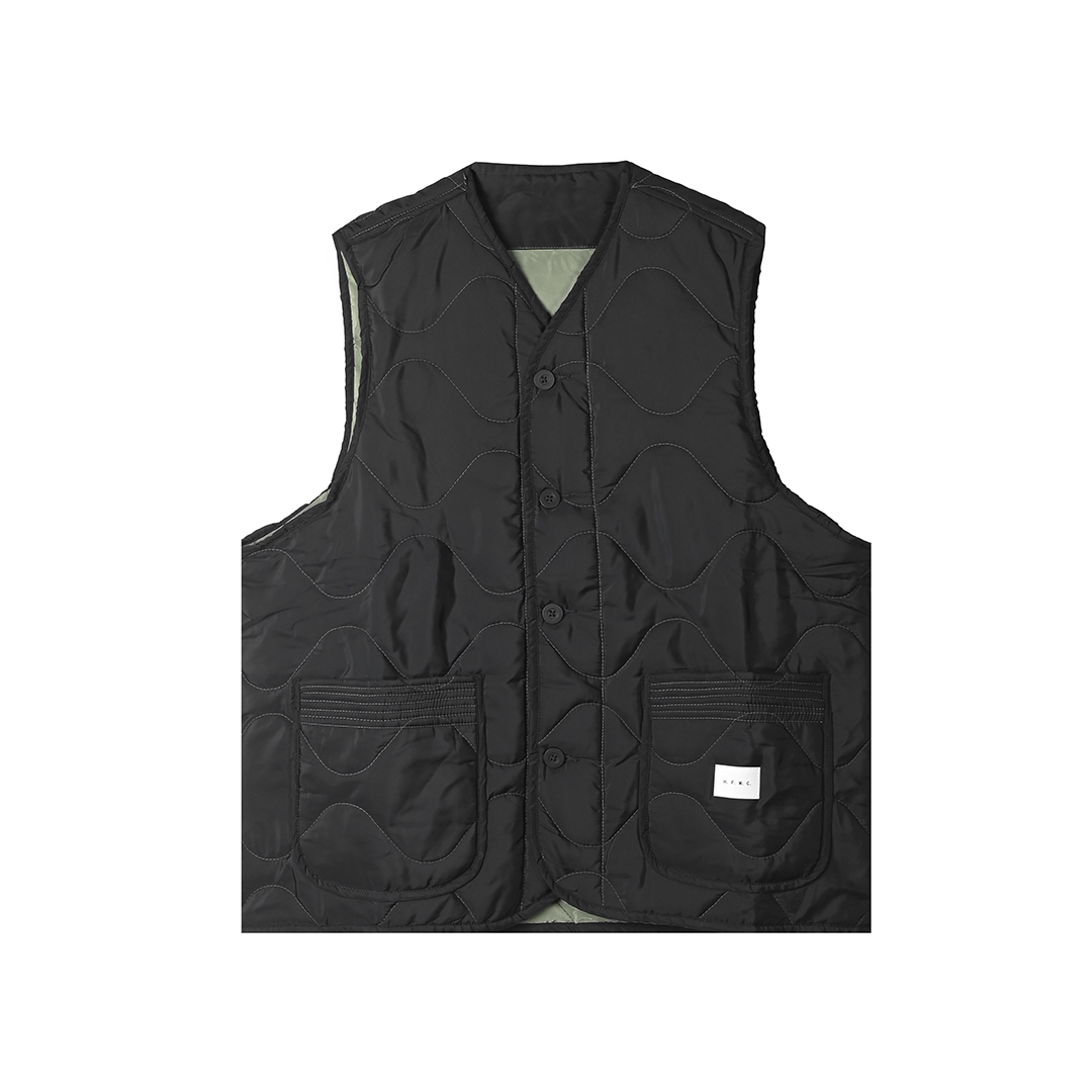 M65 Liner Service Reversible Vest LOT.03 Black-Olive — Hoya Fields