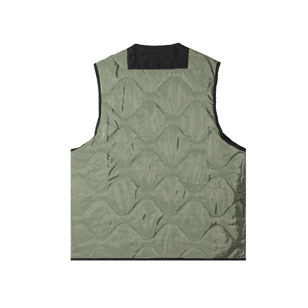 M65 Liner Service Reversible Vest LOT.03 Black-Olive — Hoya Fields