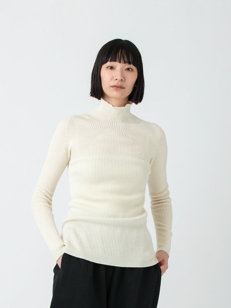 BATONER | リブタートルネックニット – H+HELIOTROPE