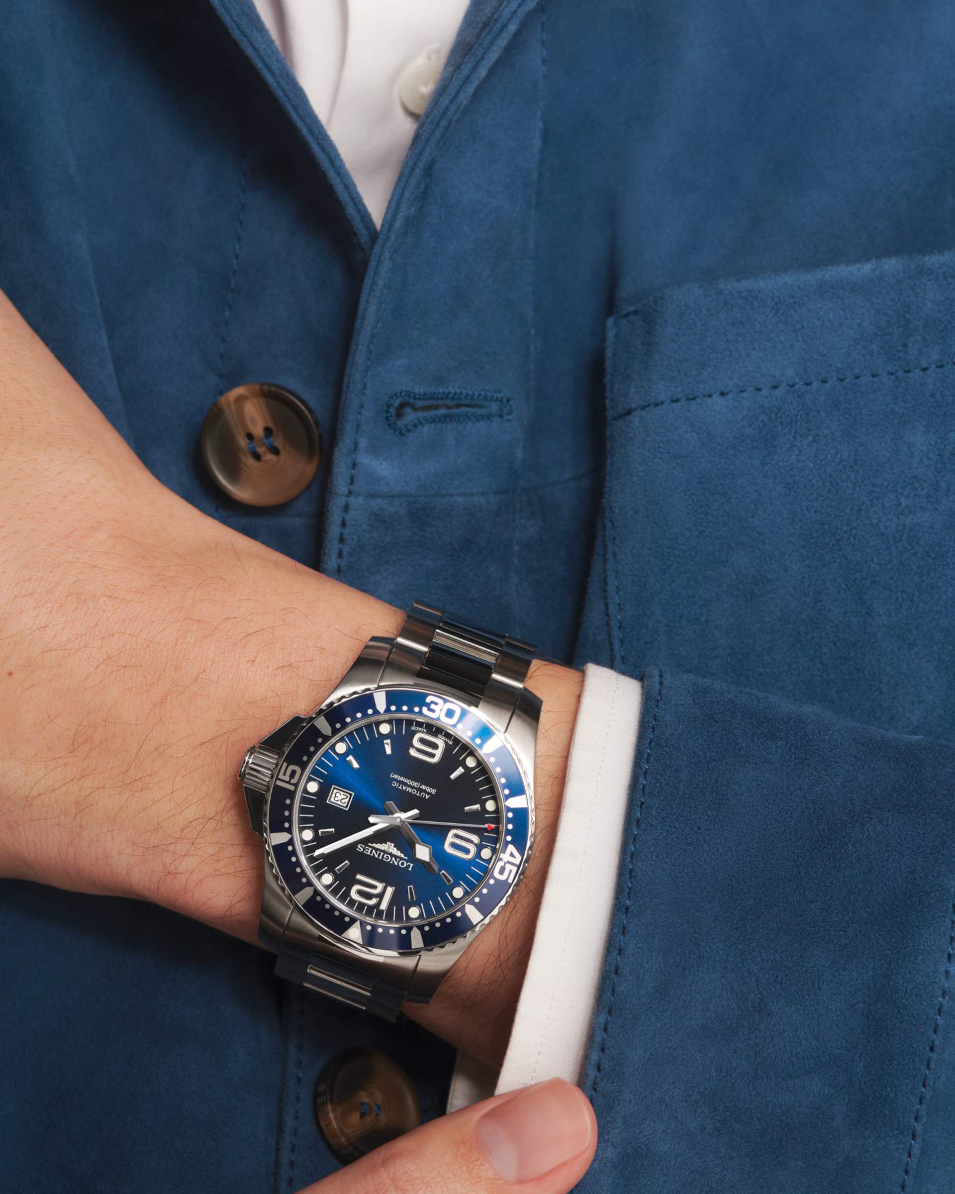 Longines 浪琴深海征服者系列浪鬼陶瓷潛水機械錶44mm L38414966 - 新