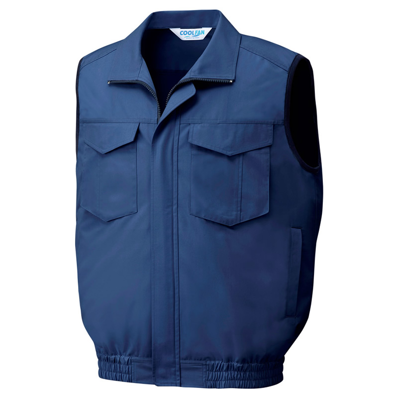 VEST ベスト単体 WEV47上 ネイビー - ミドリ安全の熱中対策