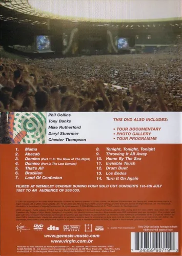 Dvd Genesis - Live At Wembley Stadium | MercadoLivre