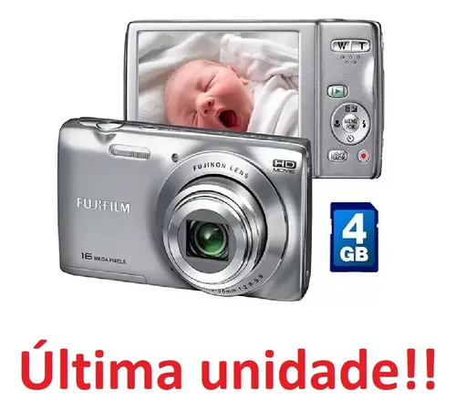 Câmera Digital Fujifilm Finepix Jz250 16mp Lcd 3 - Hd 4gb Prata