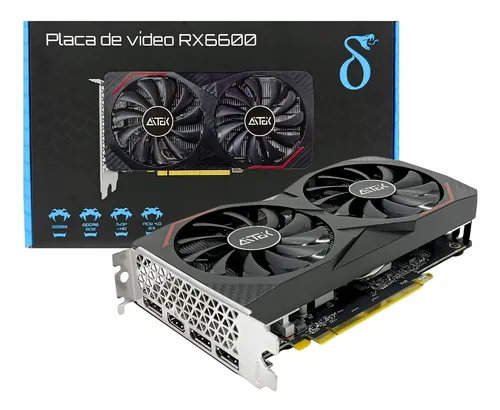 Placa De Vídeo Gamer Rx6600 8g Chipset Amd Gddr6 Pcie 4.0