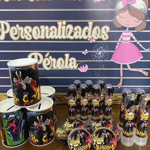 Kit Personalizados Venom 60 Itens | Parcelamento sem juros